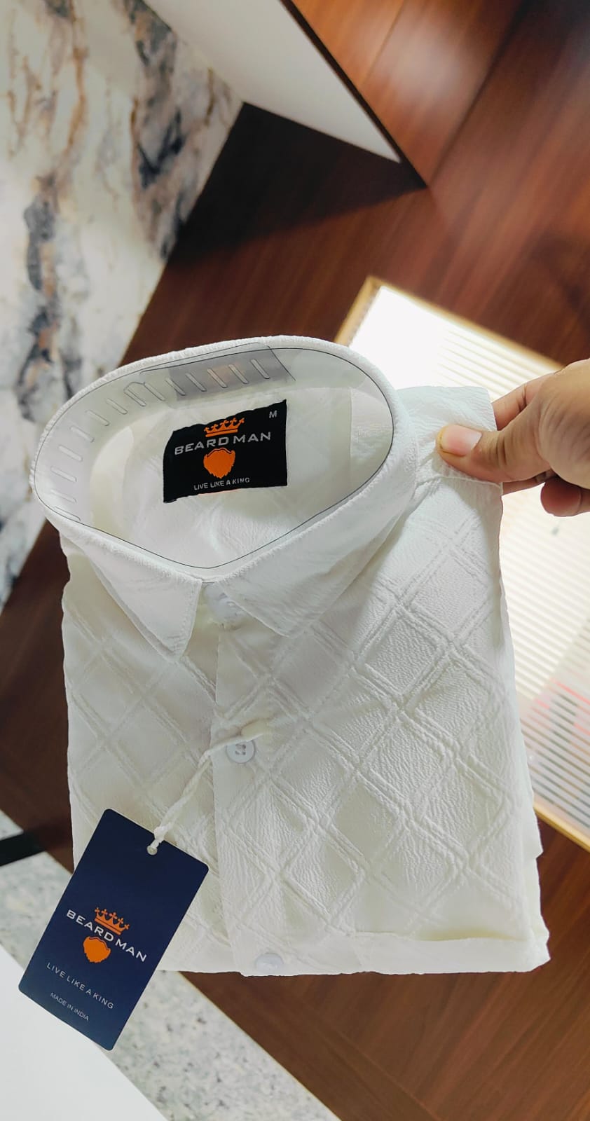(Combo of 2) BeardMan Primium Popcorn Plain Shirt Rs.699