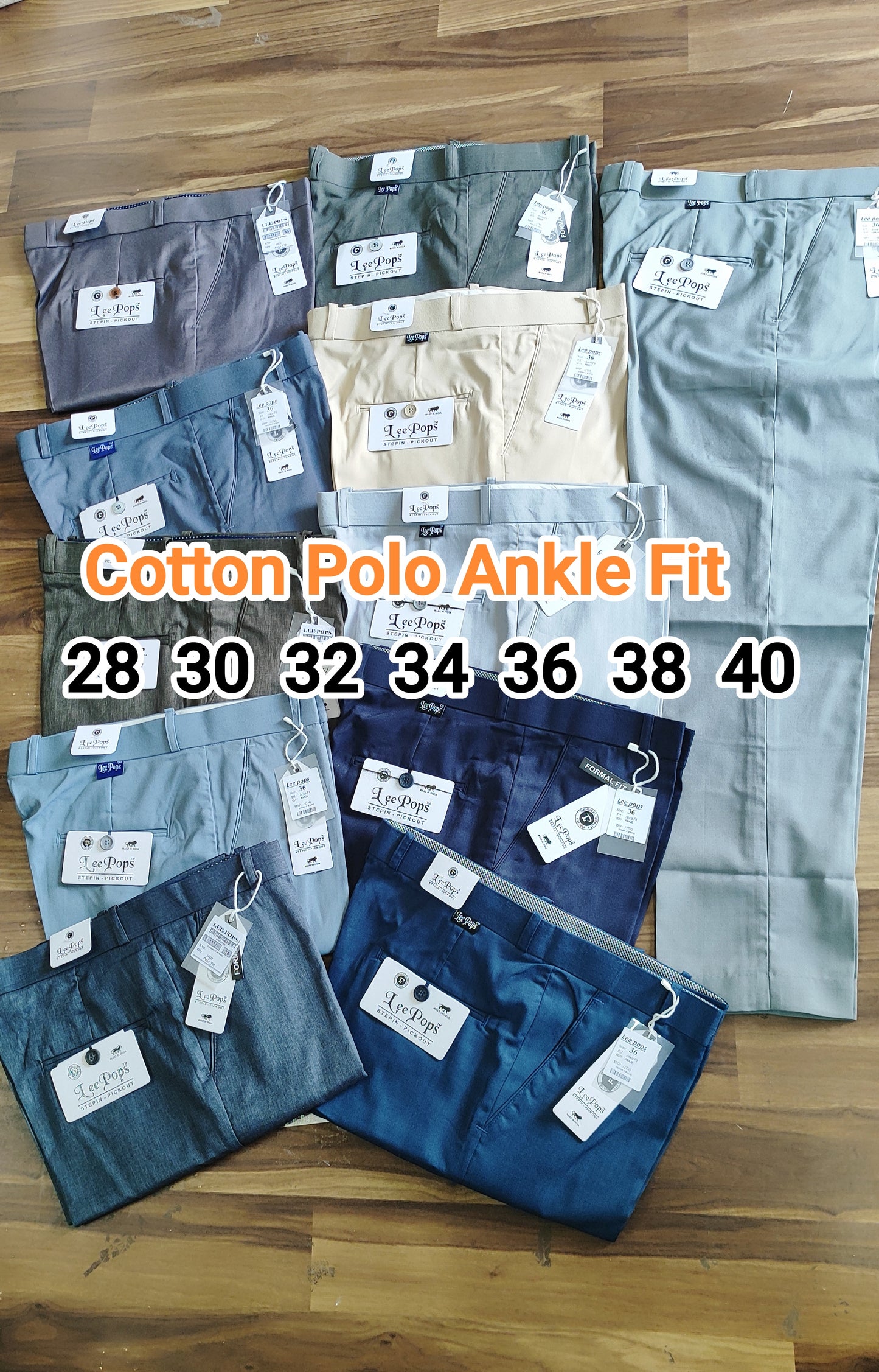 (Combo of 2) LeePops Cotton Polo Fit Men's Regular Pant Rs. 950