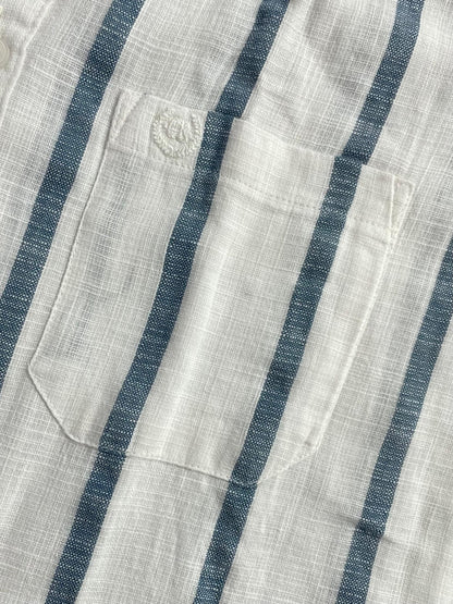 (Combo of 3)(M,L) CK Linen Half Sleeve Pure Cotton Strips Shirts Rs. 1000