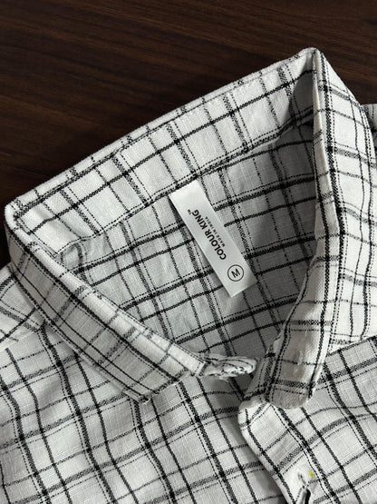 (Combo of 3)(M-38)CK Linen Checked Dobby Unique Shirt Rs.1000