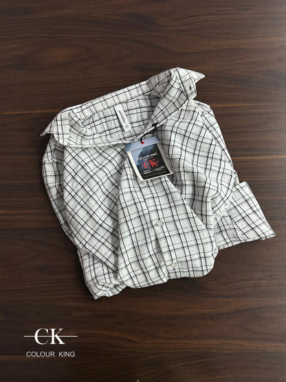 (Combo of 3)(M-38)CK Linen Checked Dobby Unique Shirt Rs.1000
