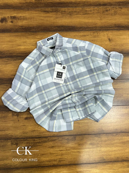 (Combo of 3)(M) CK Oxford Grapes Cotton Checked Shirt Rs.1050