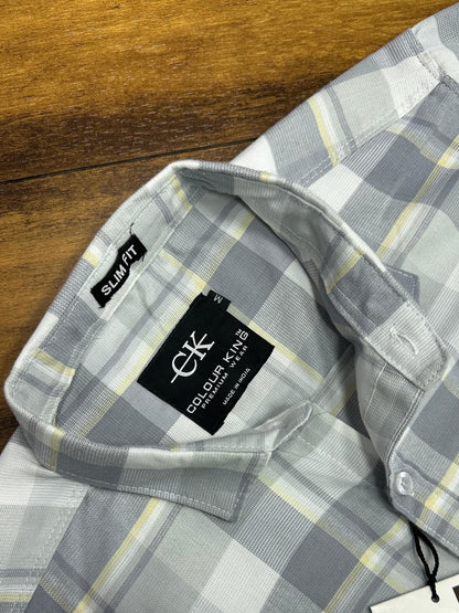 (Combo of 3)(M) CK Oxford Grapes Cotton Checked Shirt Rs.1050