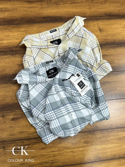 (Combo of 3)(M) CK Oxford Grapes Cotton Checked Shirt Rs.1050