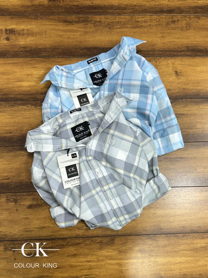 (Combo of 3)(M) CK Oxford Grapes Cotton Checked Shirt Rs.1050