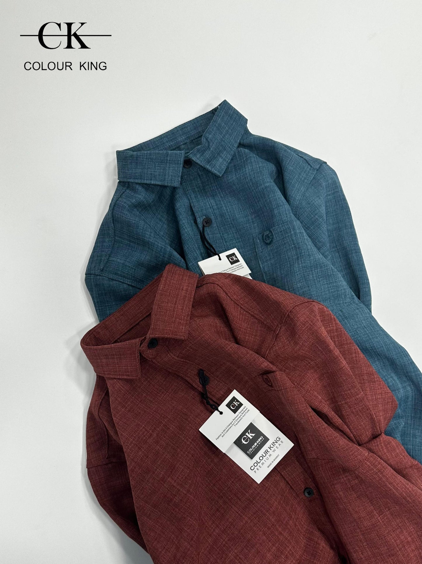 (Combo of 3) CK Linen Checked + Stripes Dobby Unique Shirt Rs.1150