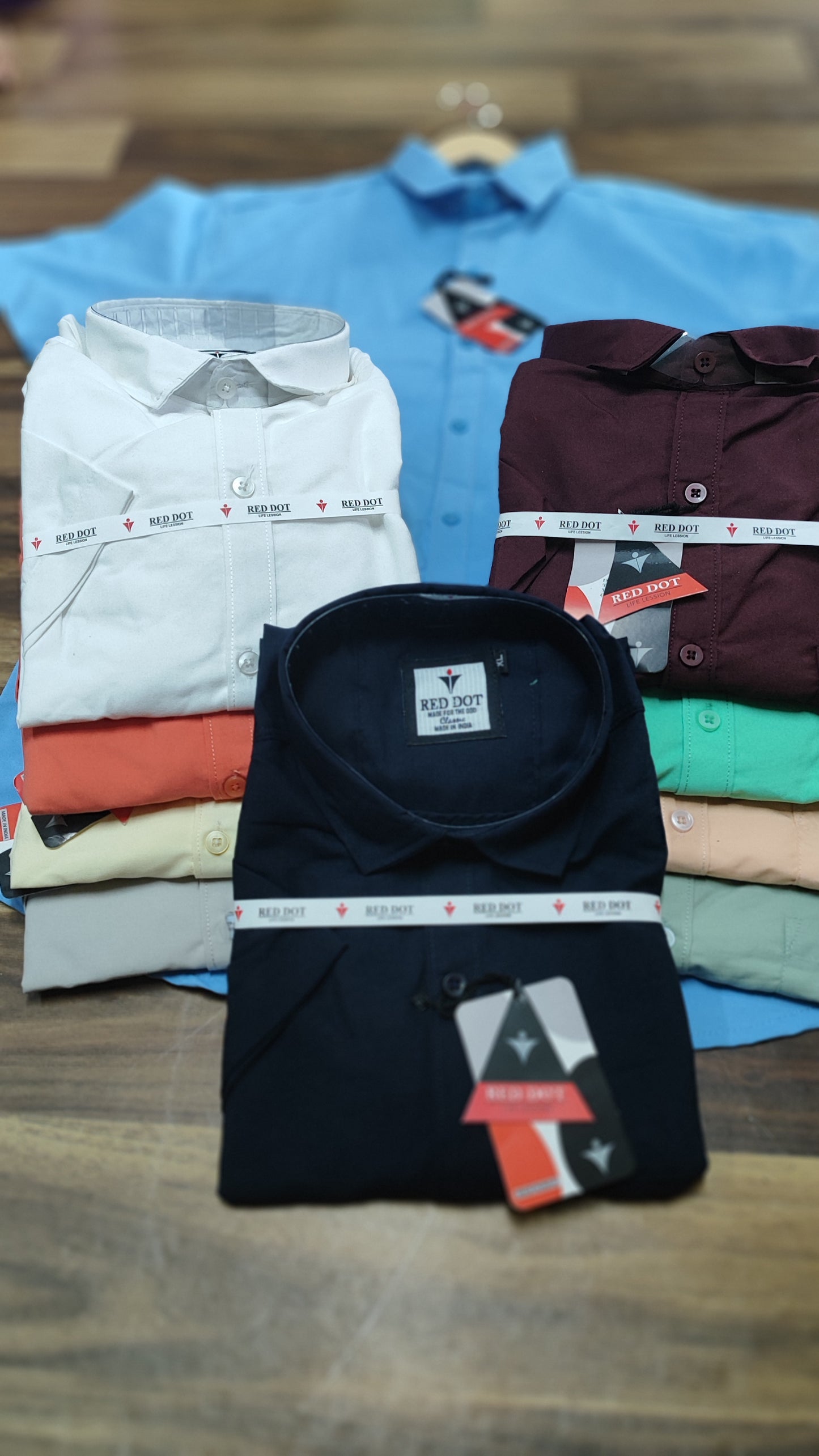 (Combo of 4) RedDot Half Sleeve Premium Cotton Plain Shirts Rs. 1099