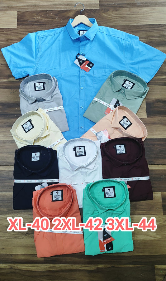 (Combo of 4) RedDot Half Sleeve Premium Cotton Plain Shirts Rs. 1099