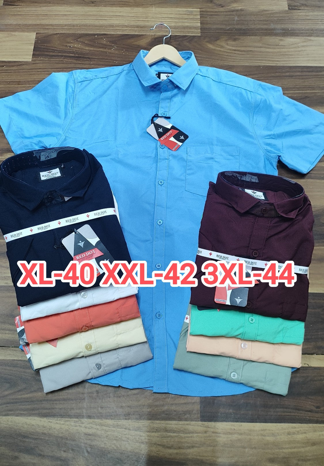 (Combo of 4) RedDot Half Sleeve Premium Cotton Plain Shirts Rs. 1099