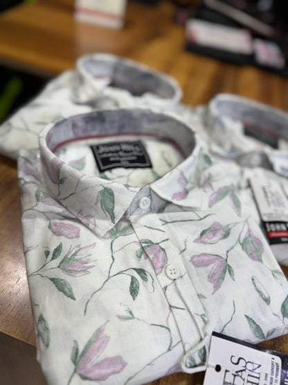 (Combo of 3) John Hill Linen Cotton Leef Design Shirt Rs. 900