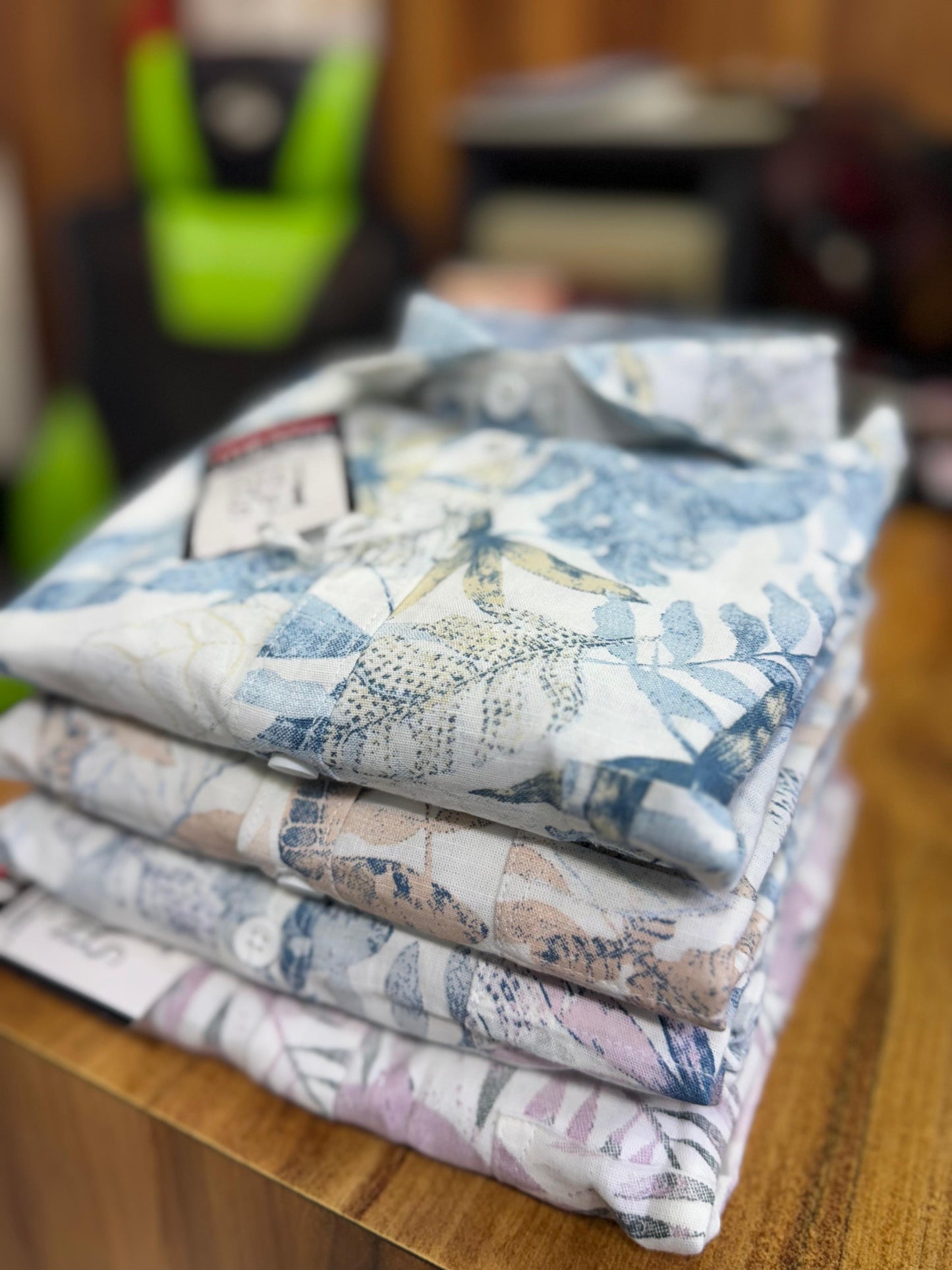 (Combo of 3) John Hill Linen Cotton Leef Design Shirt Rs.999
