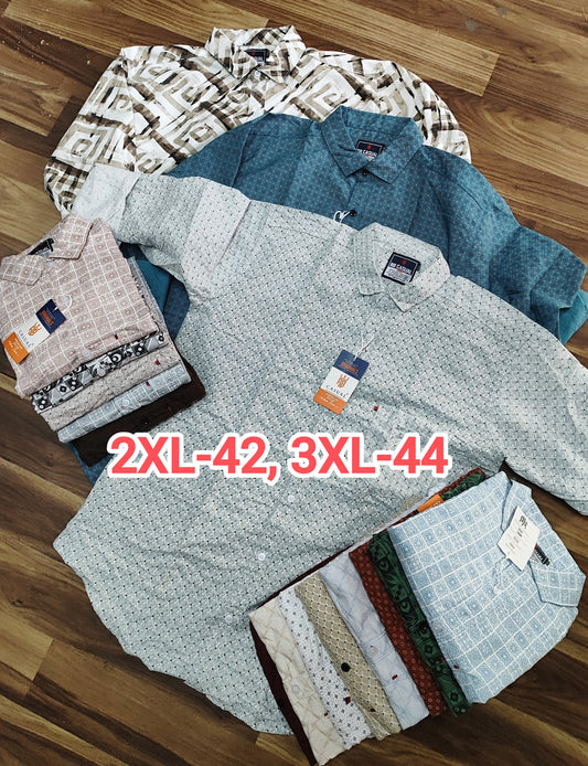(Combo of 4) 2XL& 3XL RB Premium Twill Cotton Printed Shirts Rs. 1099