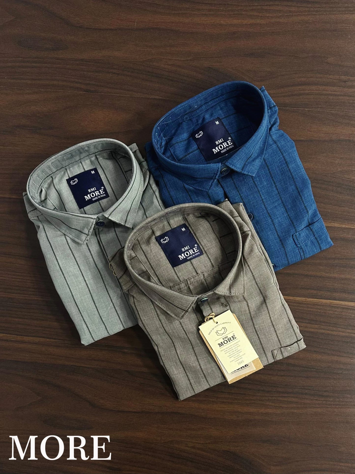 (Combo of 3) RMI MORE Linen Stripes Dobby Shirt Rs.1099