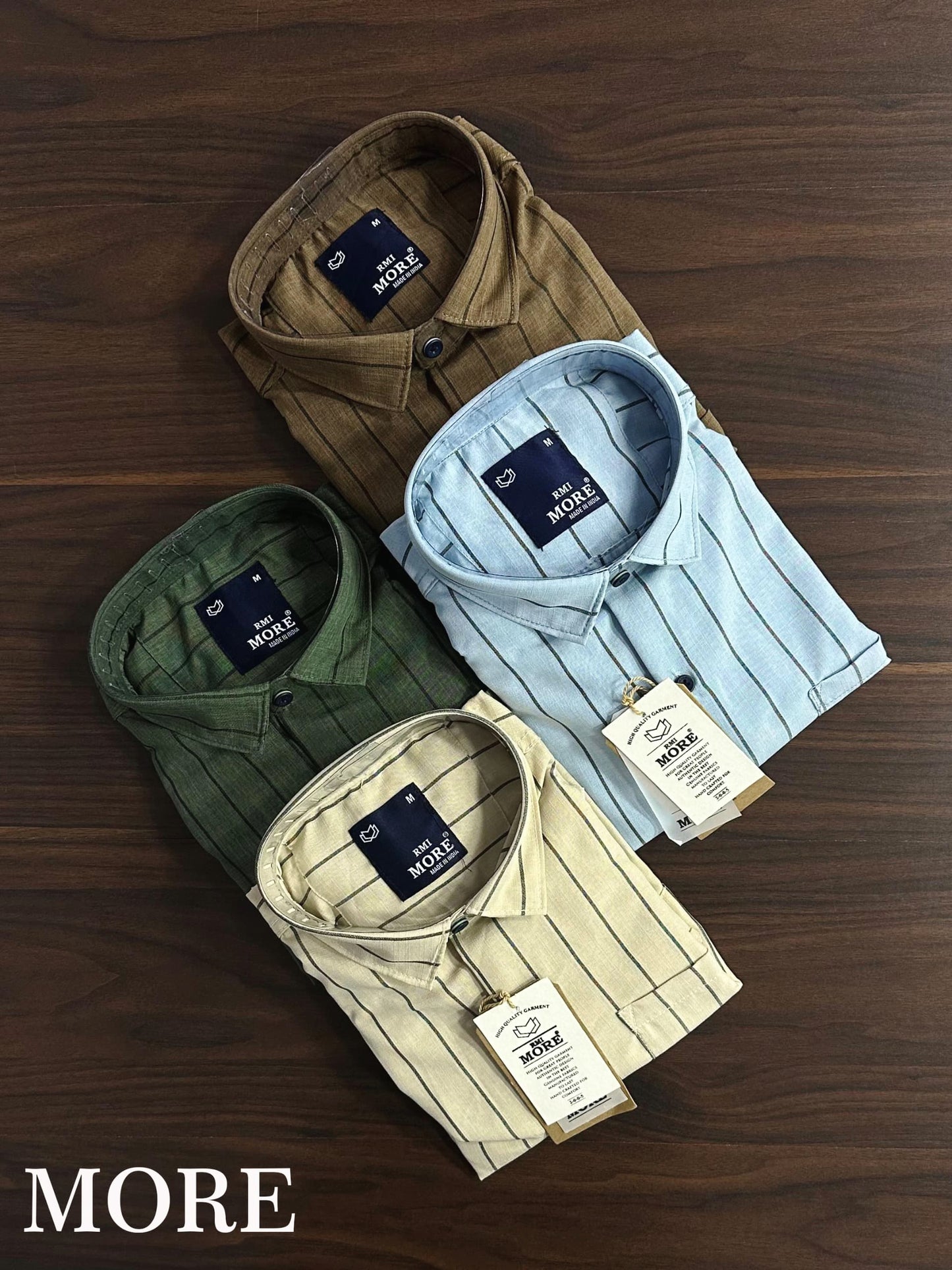 (Combo of 3) RMI MORE Linen Stripes Dobby Shirt Rs.1099