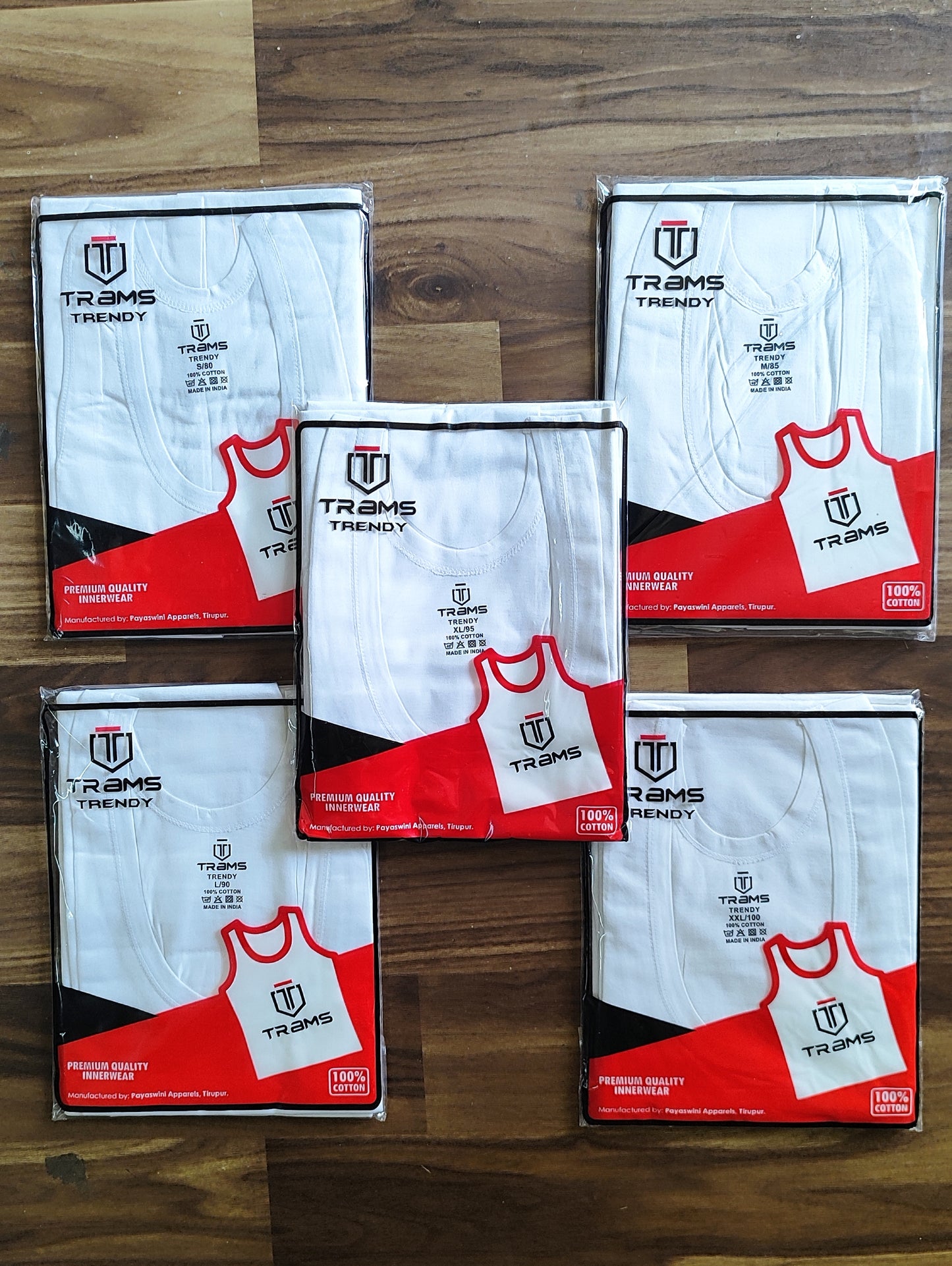 (Pack of 6) TRAMD Baniyan 100% Cotton Sleeveless Regular Fit Vest Rs 499