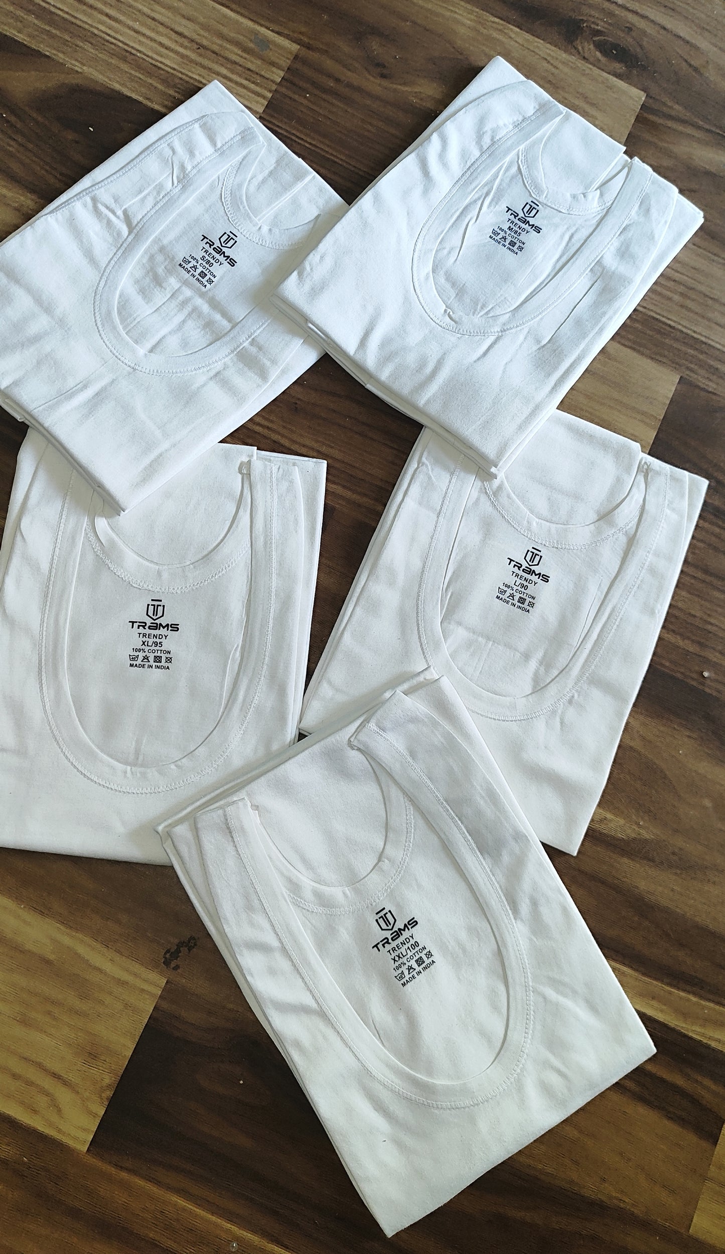 (Pack of 6) TRAMD Baniyan 100% Cotton Sleeveless Regular Fit Vest Rs 499