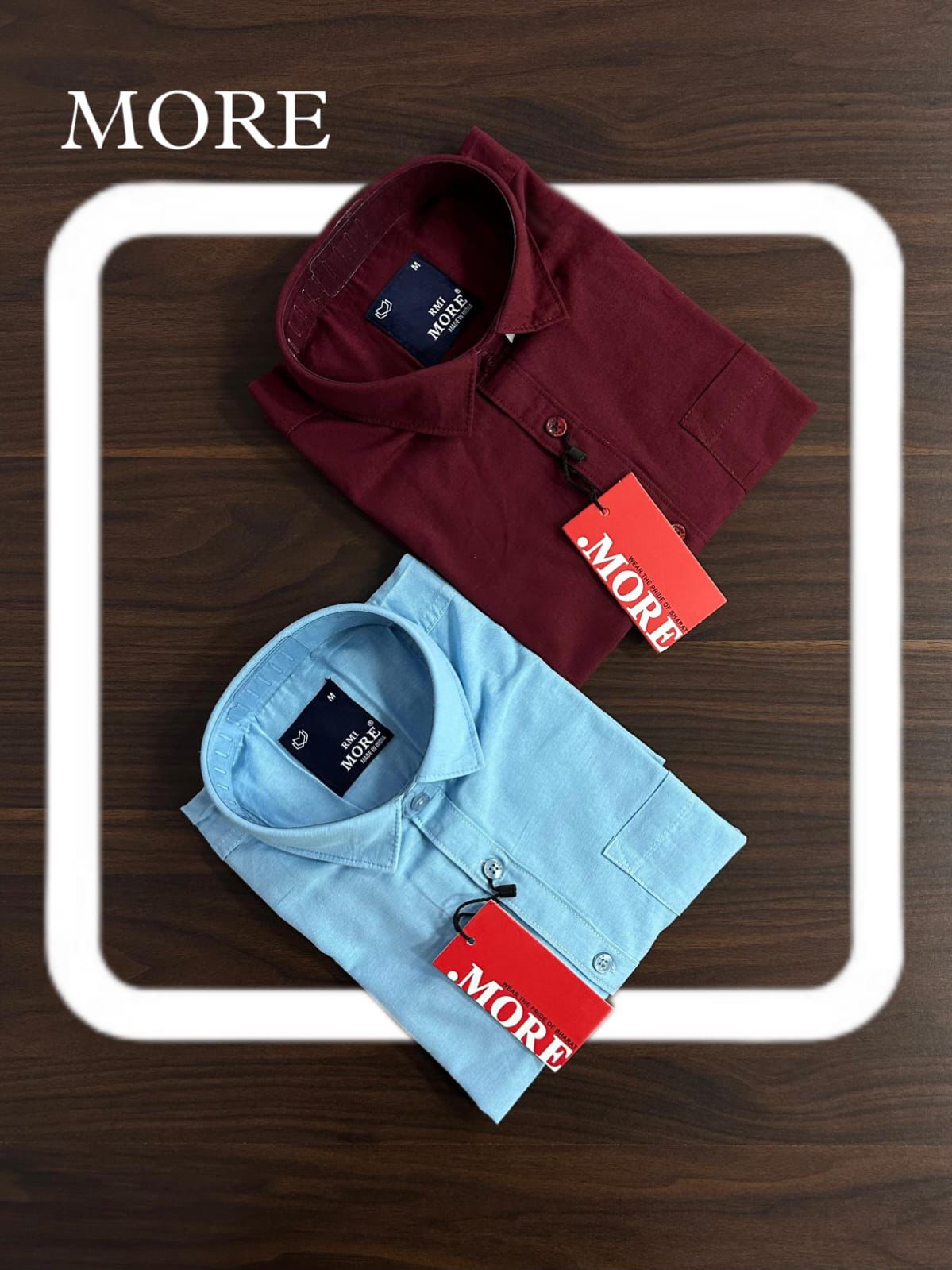 (Combo of 3)(S to M) CK & RMI MORE Plain Pure Cotton Shirt Rs. 999