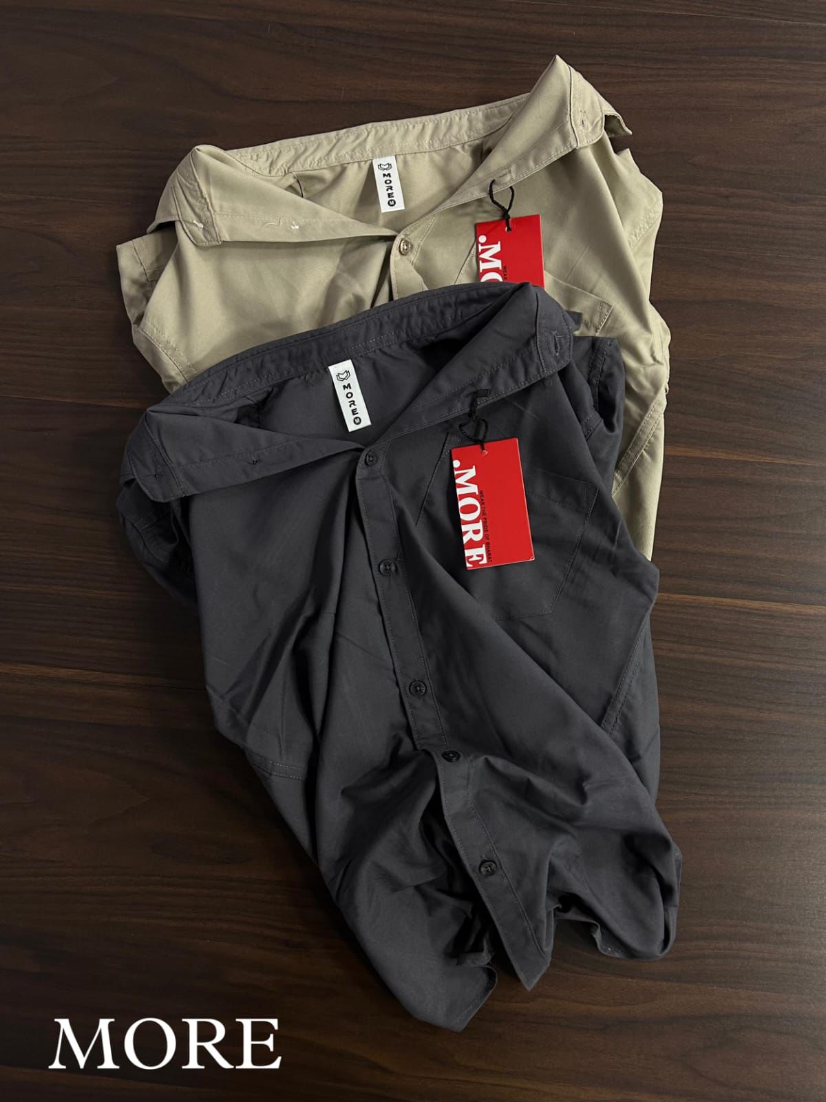(Combo of 4) MORE Plain Laffer Cotton  Shirts Rs. 1099