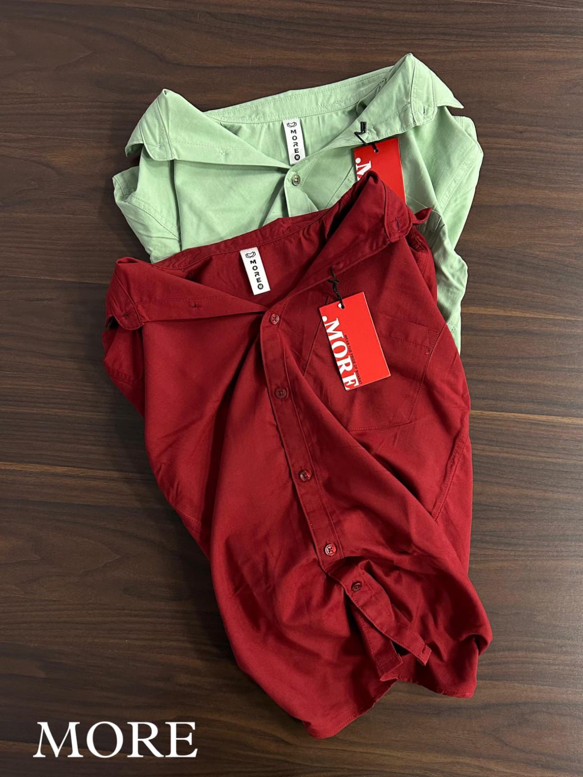 (Combo of 4) MORE Plain Laffer Cotton  Shirts Rs. 1099