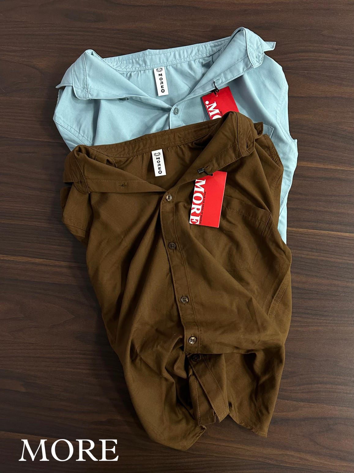 (Combo of 4) MORE Plain Laffer Cotton  Shirts Rs. 1099