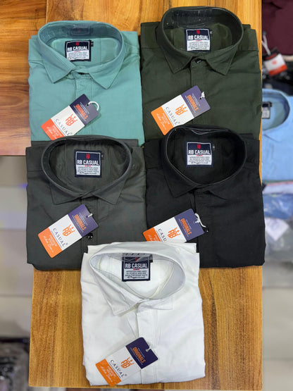 (Combo of 5)(M-36-37) RB Laffer Formal Cotton Plain Shirts Rs. 1100