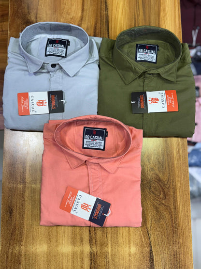 (Combo of 5)(M-36-37) RB Laffer Formal Cotton Plain Shirts Rs. 1100