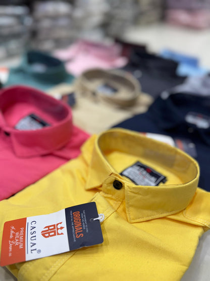 (Combo of 5)(M-36-37) RB Laffer Formal Cotton Plain Shirts Rs. 1100