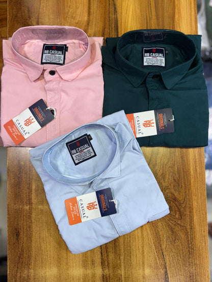 (Combo of 5)(M-36-37) RB Laffer Formal Cotton Plain Shirts Rs. 1100
