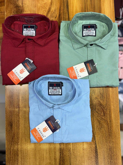 (Combo of 5)(M-36-37) RB Laffer Formal Cotton Plain Shirts Rs. 1100