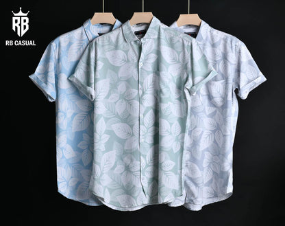 (Combo of 3) Rayon 100% Cooling Cotton Half Sleeve Printed Shirts Rs. 900