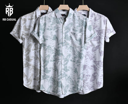(Combo of 3) Rayon 100% Cooling Cotton Half Sleeve Printed Shirts Rs. 900