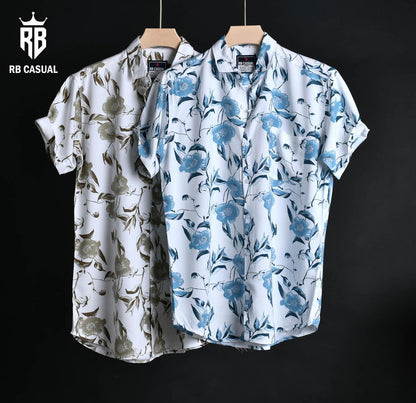 (Combo of 3) Rayon 100% Cooling Cotton Half Sleeve Printed Shirts Rs. 900