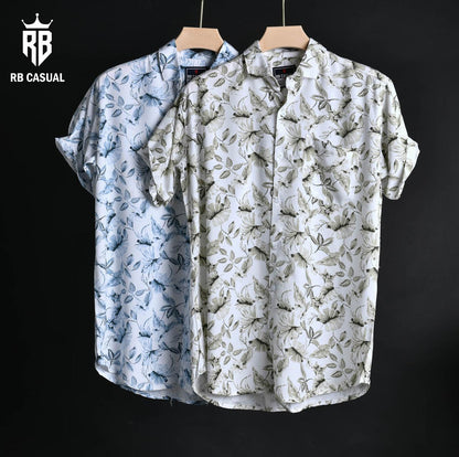 (Combo of 3) Rayon 100% Cooling Cotton Half Sleeve Printed Shirts Rs. 900