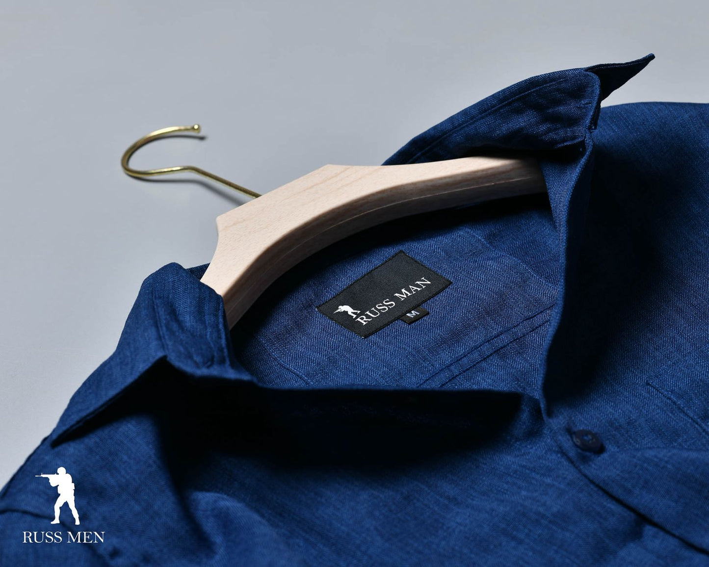 (Combo of 3) RussMan Linen Dobby Plain Shirt Rs.1099