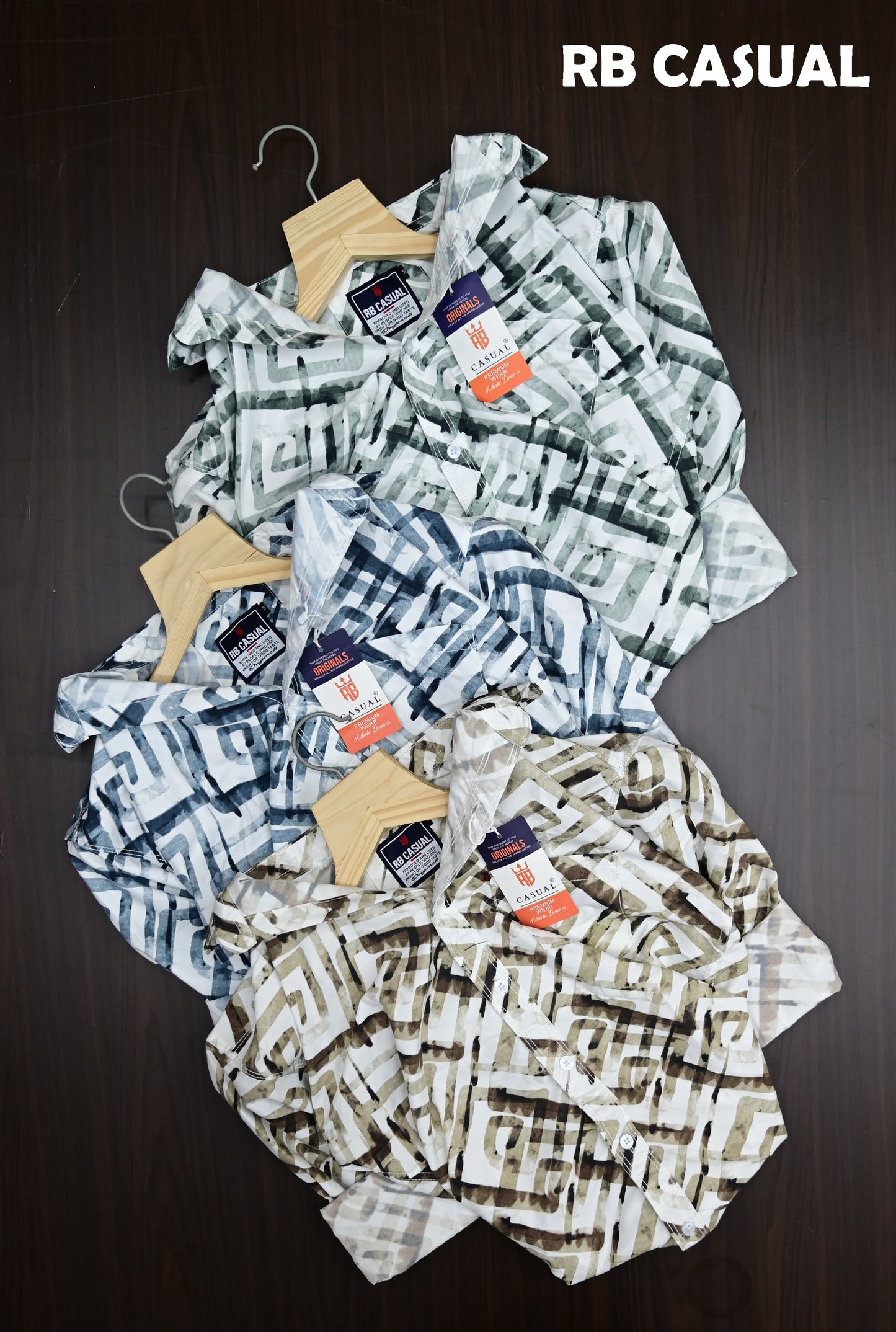 (Combo of 4) RB Grand Design Cotton Printed  Shirts Rs. 999 Only