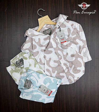 (Combo of 3) Pan Emporia Jacquard Design Printed Shirt Rs.900