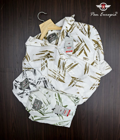 (Combo of 3) Pan Emporia Jacquard Design Printed Shirt Rs.900