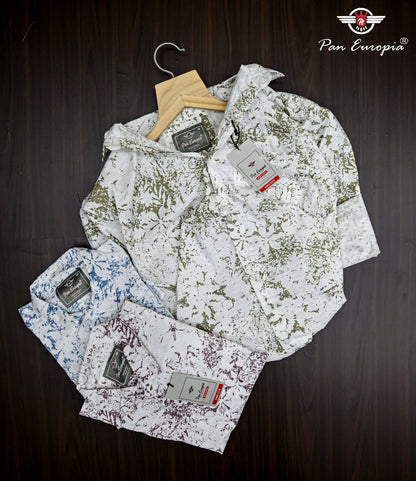 (Combo of 3) Pan Emporia Jacquard Design Printed Shirt Rs.900