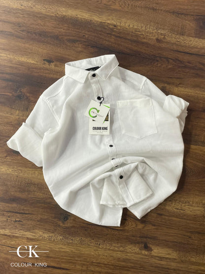 (Combo of 3) (2XL 3XL) CK Linen Dobby Plain Shirt Rs.1150