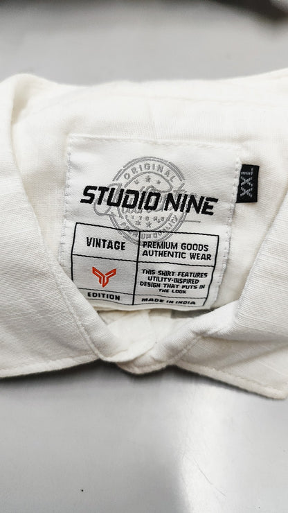 (Combo of 2)(M) Khadi White Half Sleeve Linen Half Sleeve Cotton Shirts Rs. 600