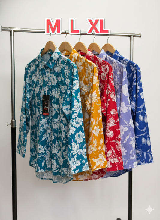 (Combo of 4) PanEmpaire Leef Design Cotton Printed Shirts Rs. 999