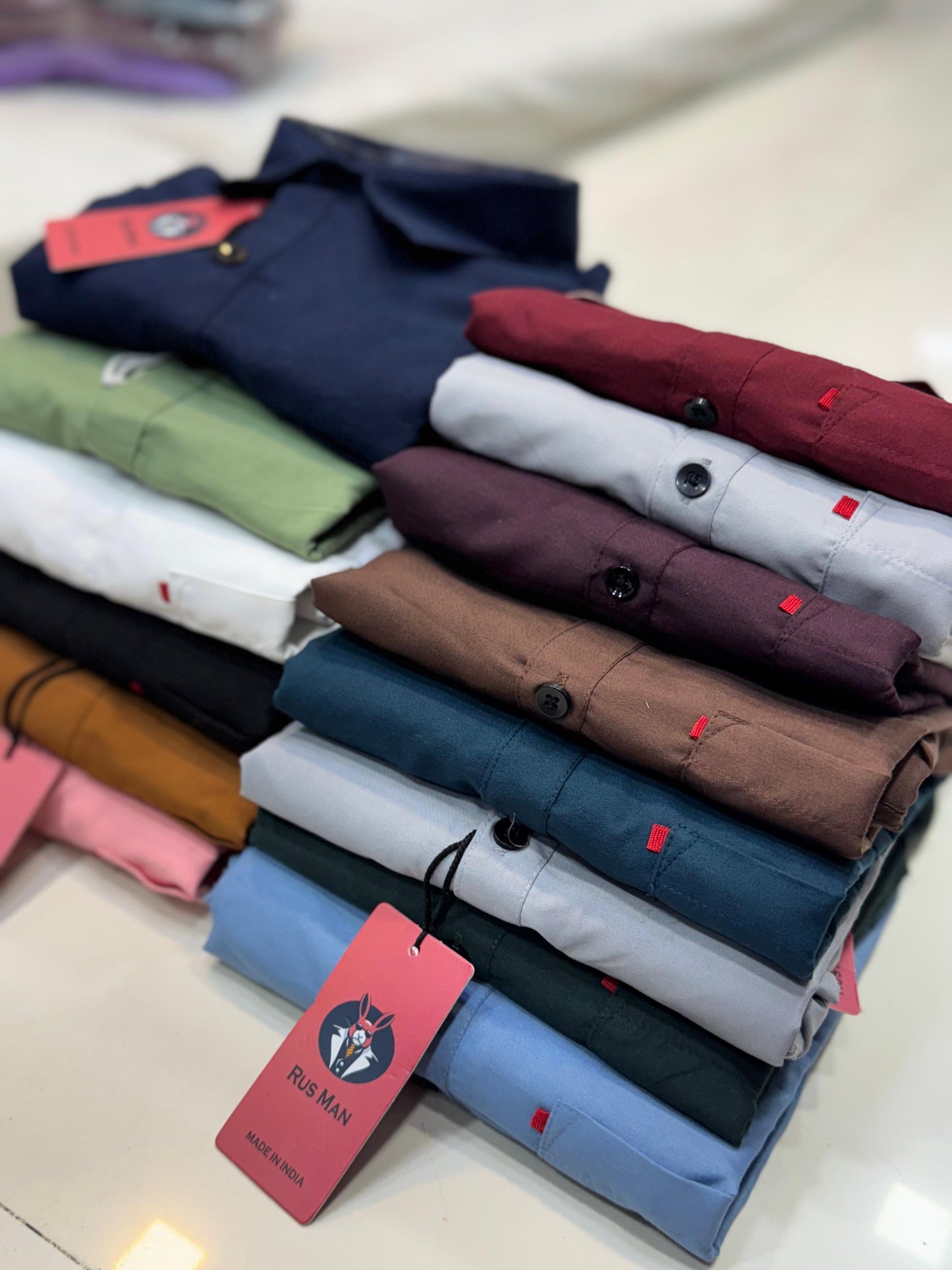 (Combo of 4) RussMan Cotton Plain shirt Rs. 999