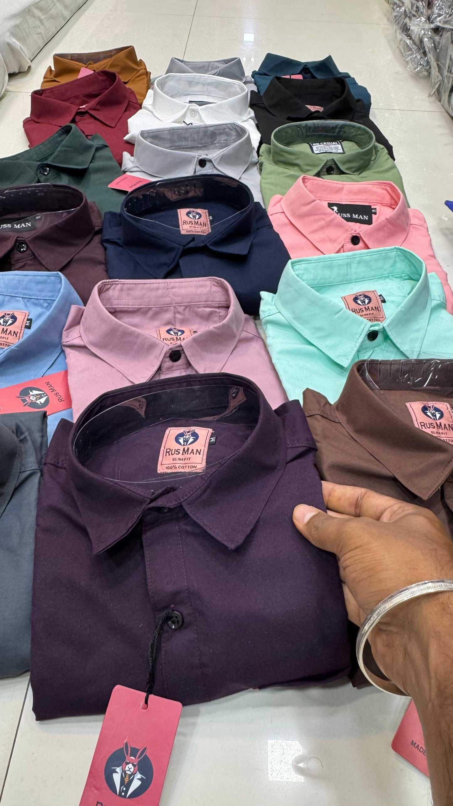 (Combo of 4) RussMan Cotton Plain shirt Rs. 999