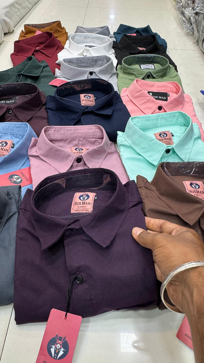 (Combo of 4) RussMan Cotton Plain shirt Rs. 999
