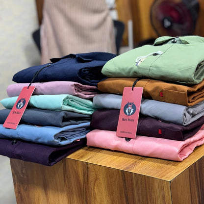 (Combo of 4) RussMan Cotton Plain shirt Rs. 1000