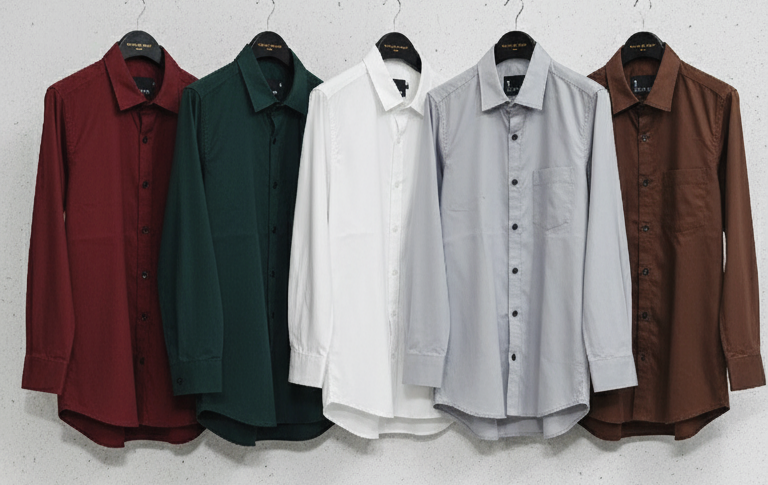 (Combo of 4) RussMan Cotton Plain shirt Rs. 999