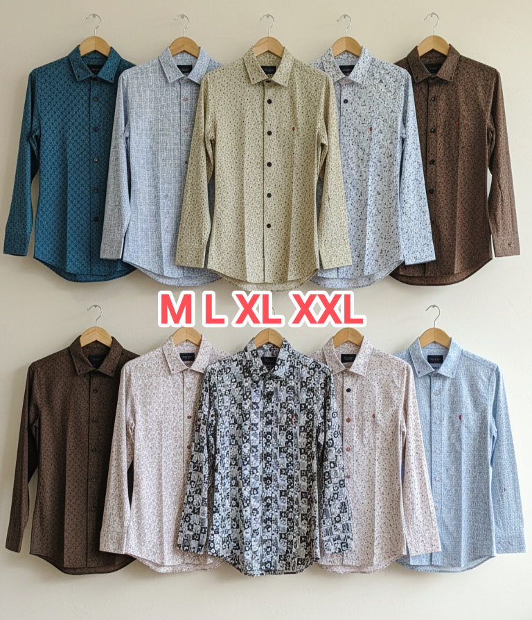 (Combo of 4) MS Printed Cotton Trending Design Shirts Rs. 999