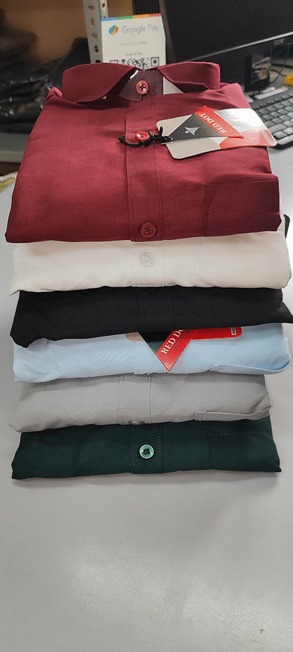 (Combo of 4) RedDot Premium Cotton Plain Shirts Rs. 1050