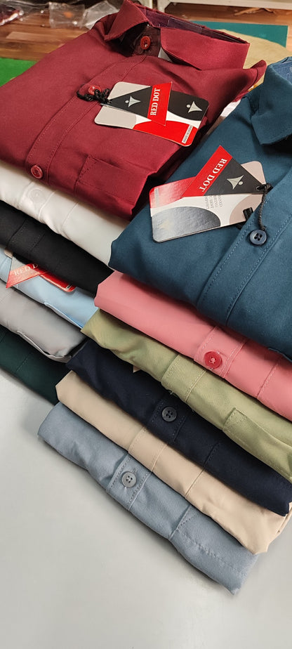 (Combo of 4) RedDot Premium Cotton Plain Shirts Rs. 1050