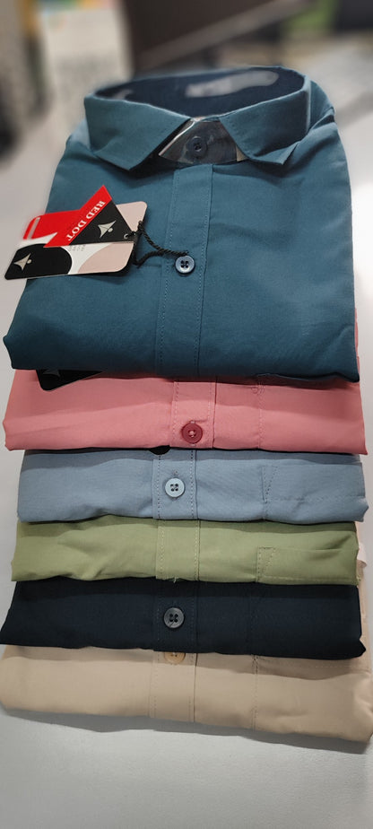 (Combo of 4) RedDot Premium Cotton Plain Shirts Rs. 1050